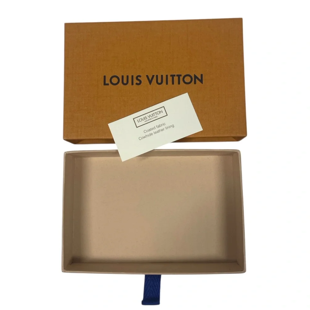 Louis Vuitton Wallet Accessory Gift Storage Empty Box + Card Orange 5.5x3.5x1